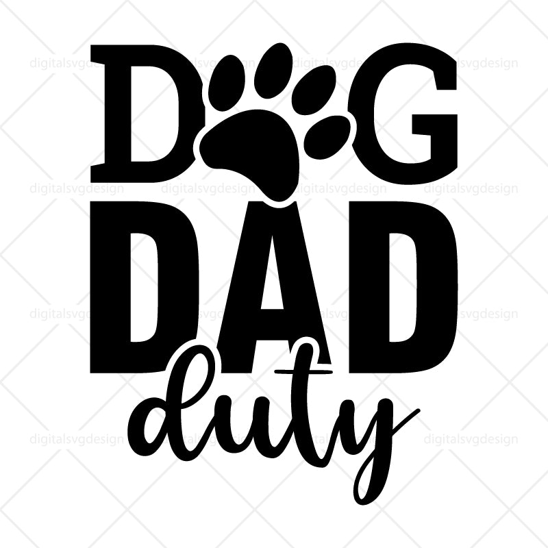 Dog Dad Duty SVG