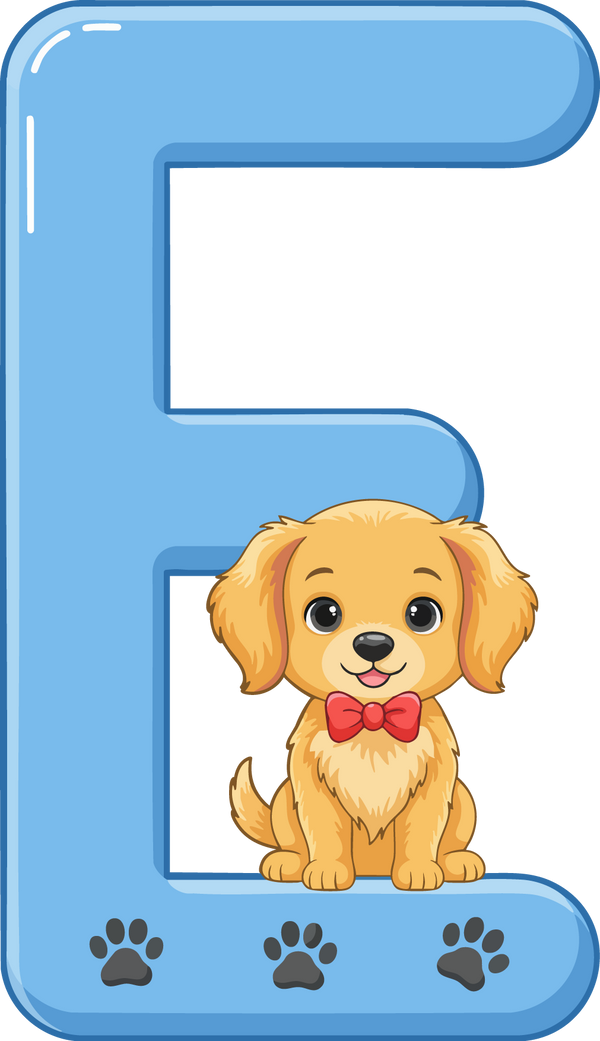 E Dog Theme Clip Art Alphabet PNG