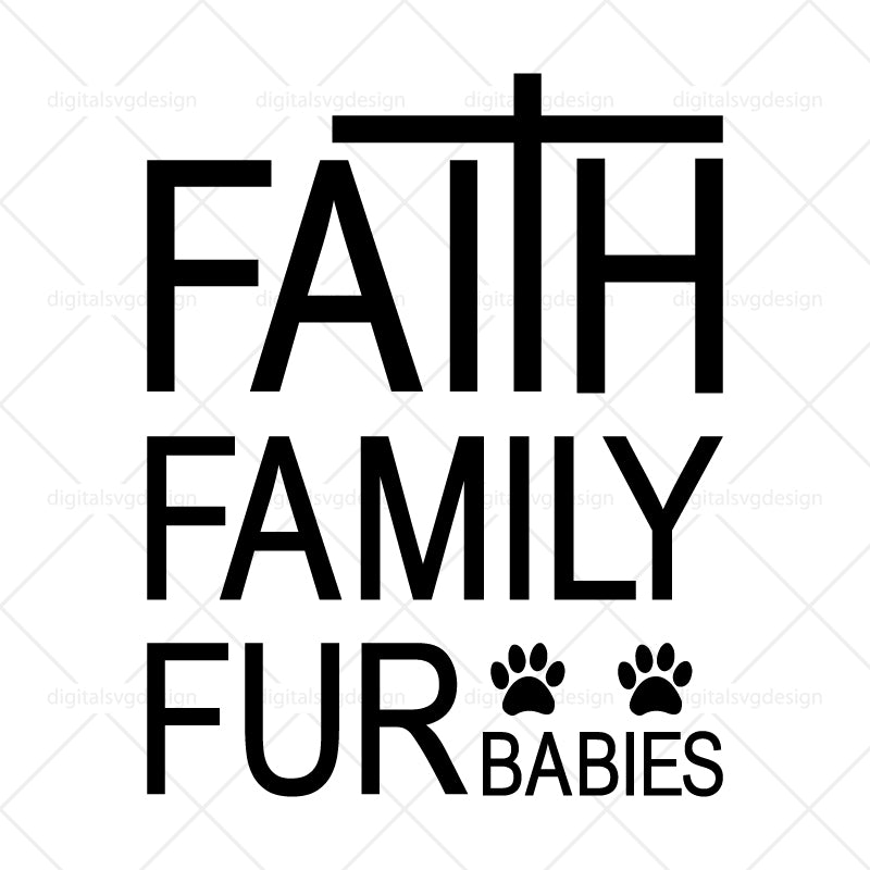 Faith Family Fur Babies SVG