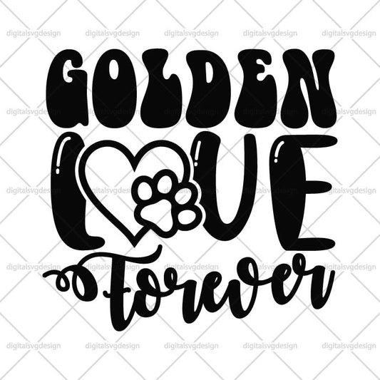 Golden Love Forever SVG