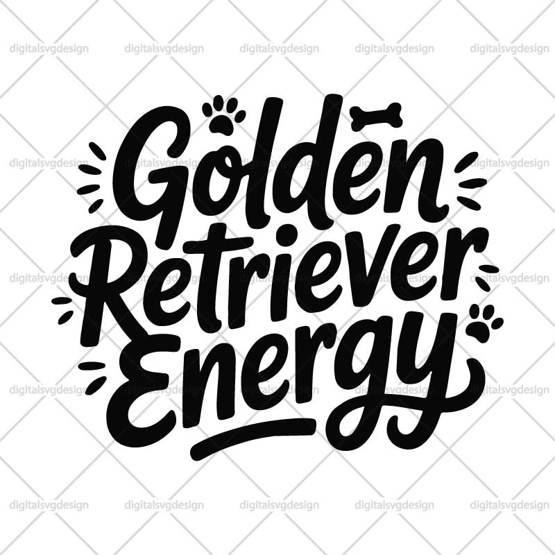 Golden Retriever Energy SVG
