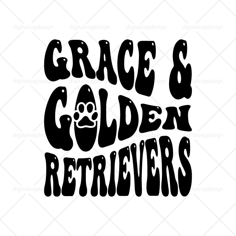 Grace & Golden Retrievers SVG