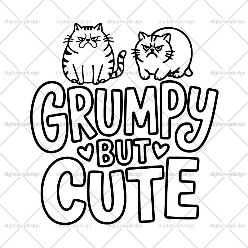 Grumpy But Cute SVG