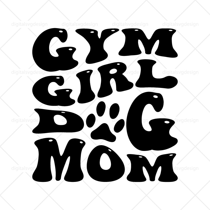 Gym Girl Dog Mom SVG