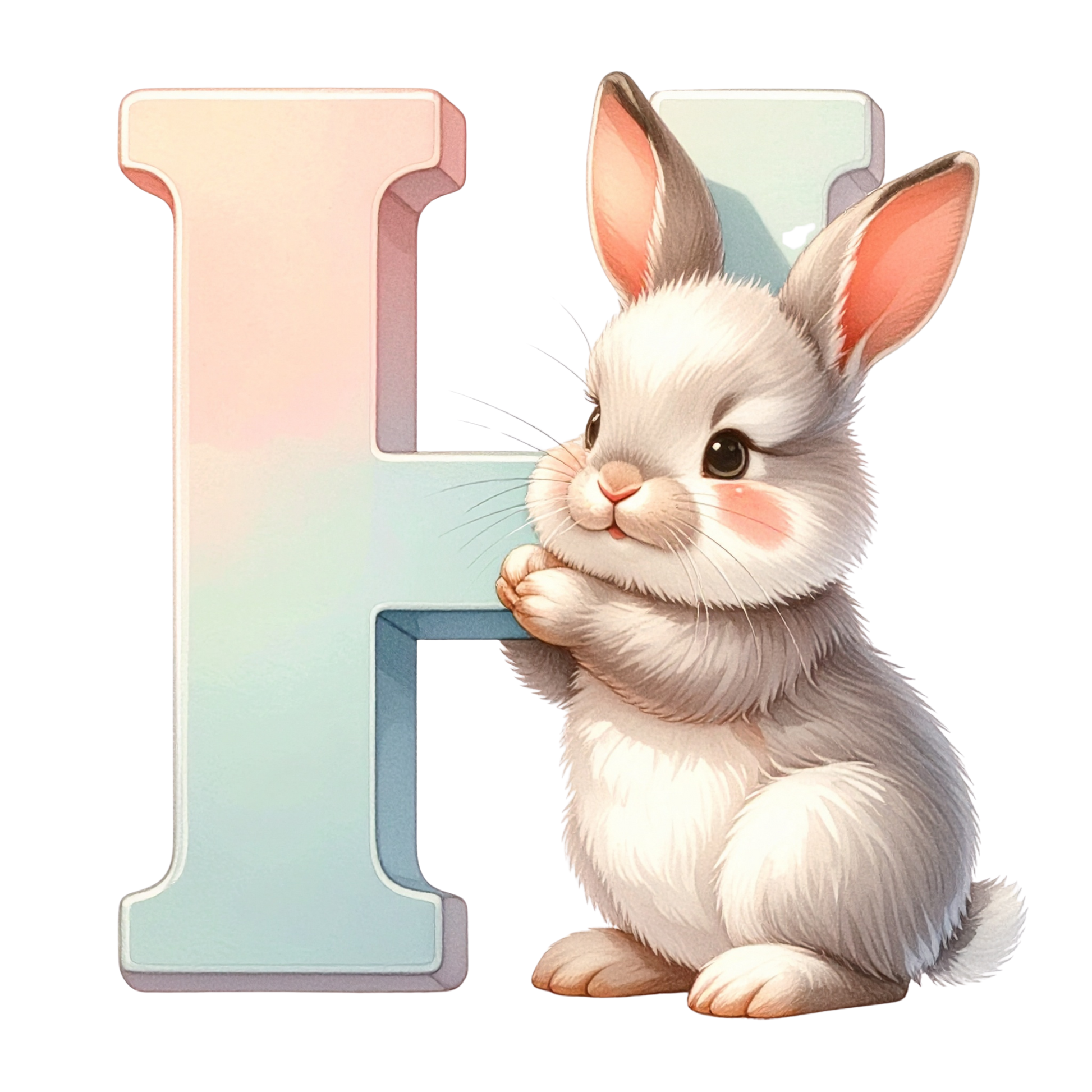 H Easter Bunny PNG Clip Art