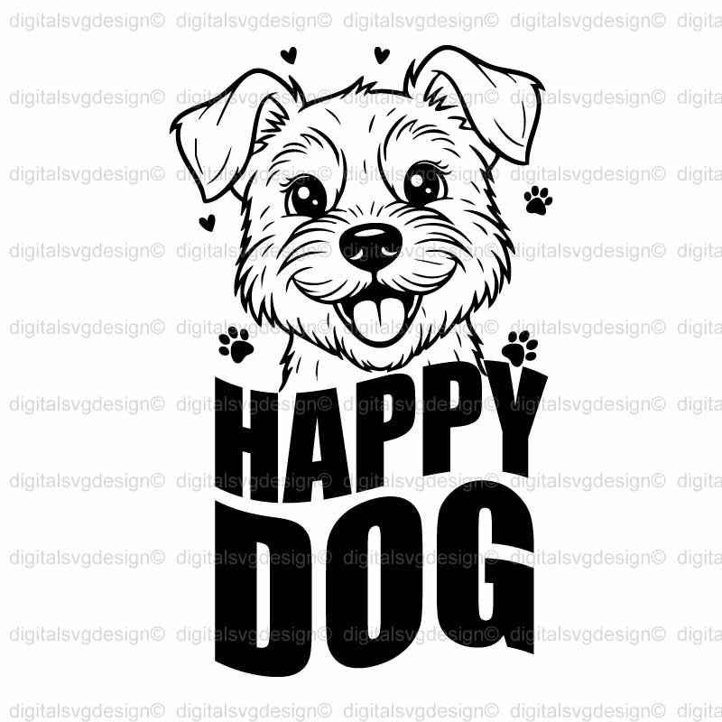 Happy Dog SVG
