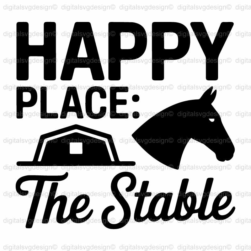 Happy Place The Stable SVG