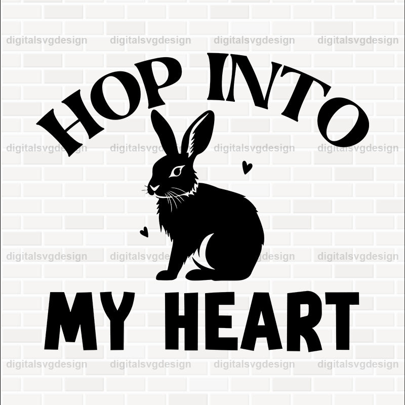Hop Into My Heart Pet SVG