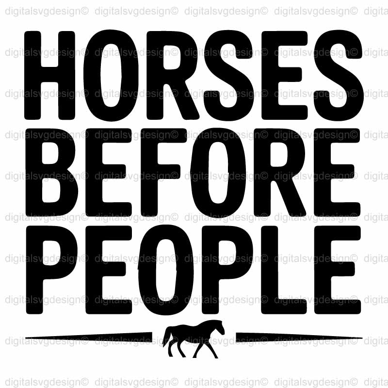Horses Before People SVG
