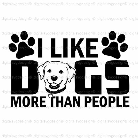 I Like Dogs More Than People SVG