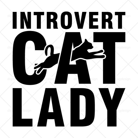 Introvert Cat Lady - SVG