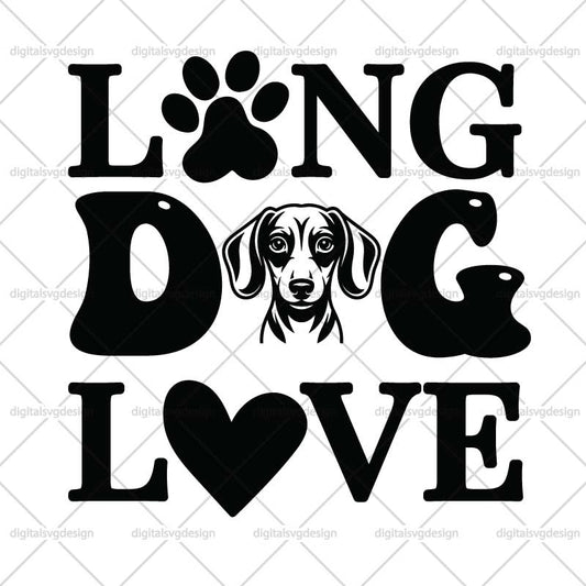 Long Dog Love SVG