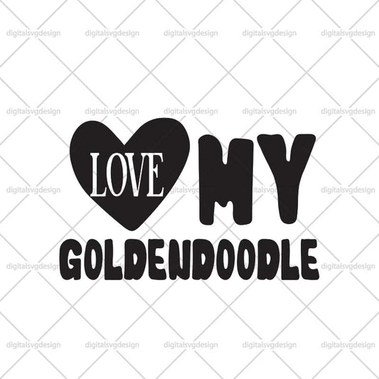 Love My Goldendoodle SVG