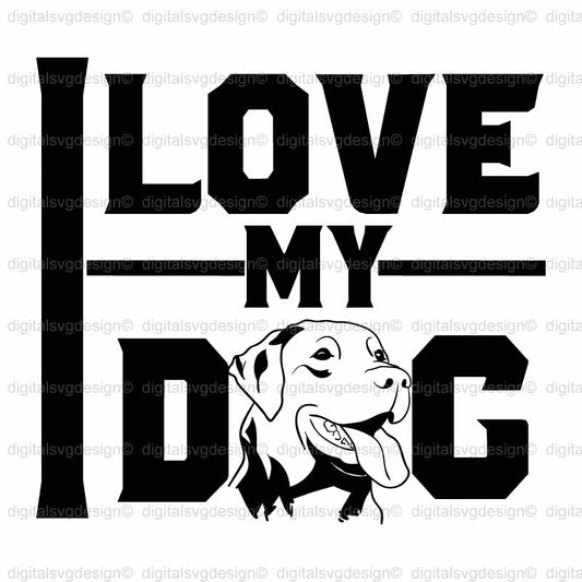 Love My Dog SVG