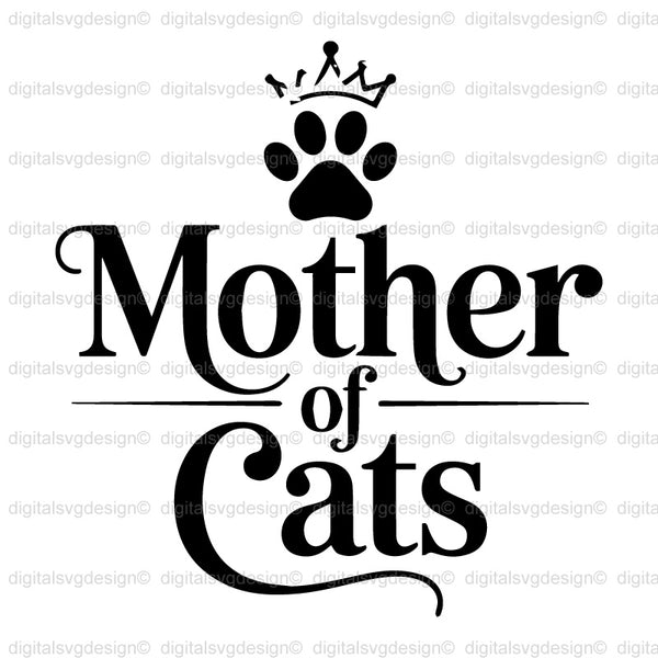 Mother Of Cats SVG