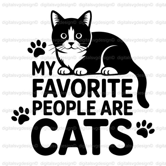 My Favourite People Are Cats SVG