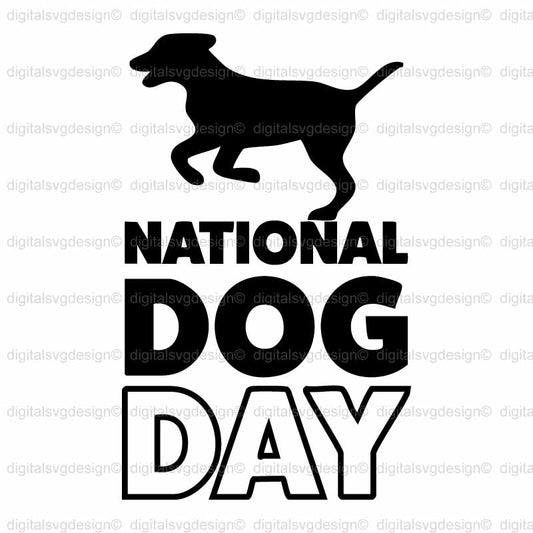 National Dog Day SVG