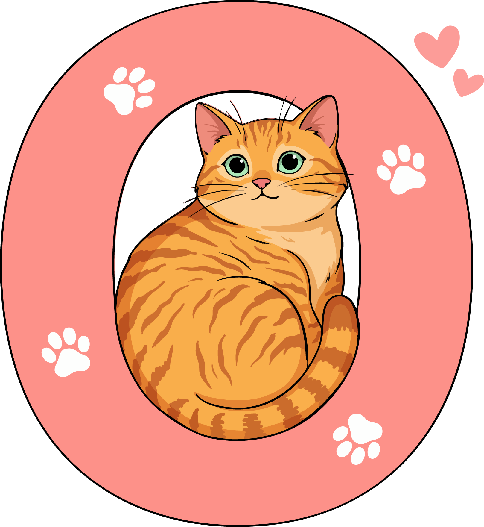 O Cat Theme Clip Art Alphabet PNG