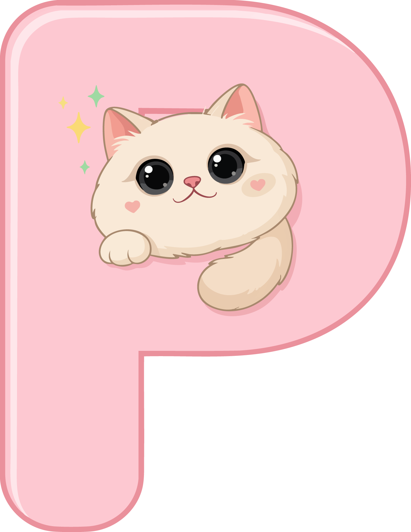 P Cat Theme Clip Art Alphabet PNG