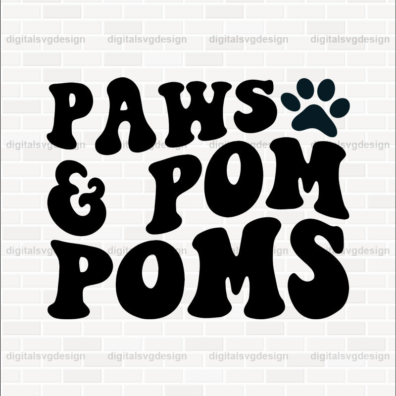 Paws & Pom Poms SVG