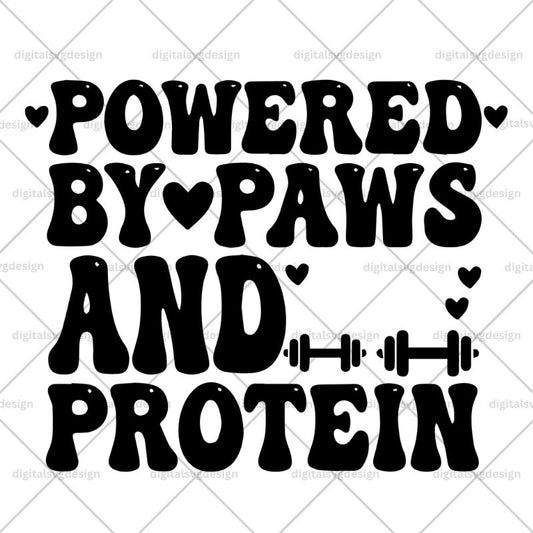 Powered By Paws And Protein SVG