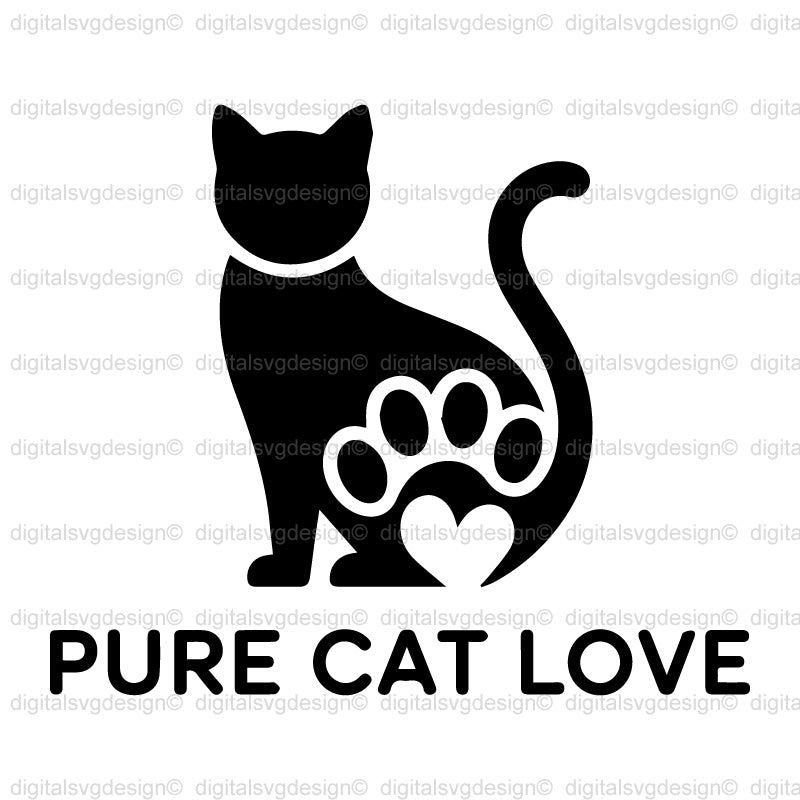 Pure Cat Love SVG