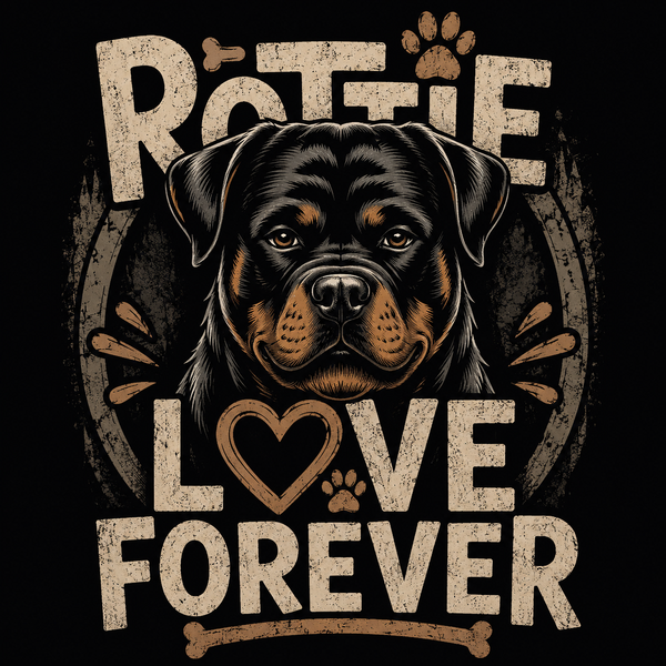 Rottie Love Forever T-shirt Design