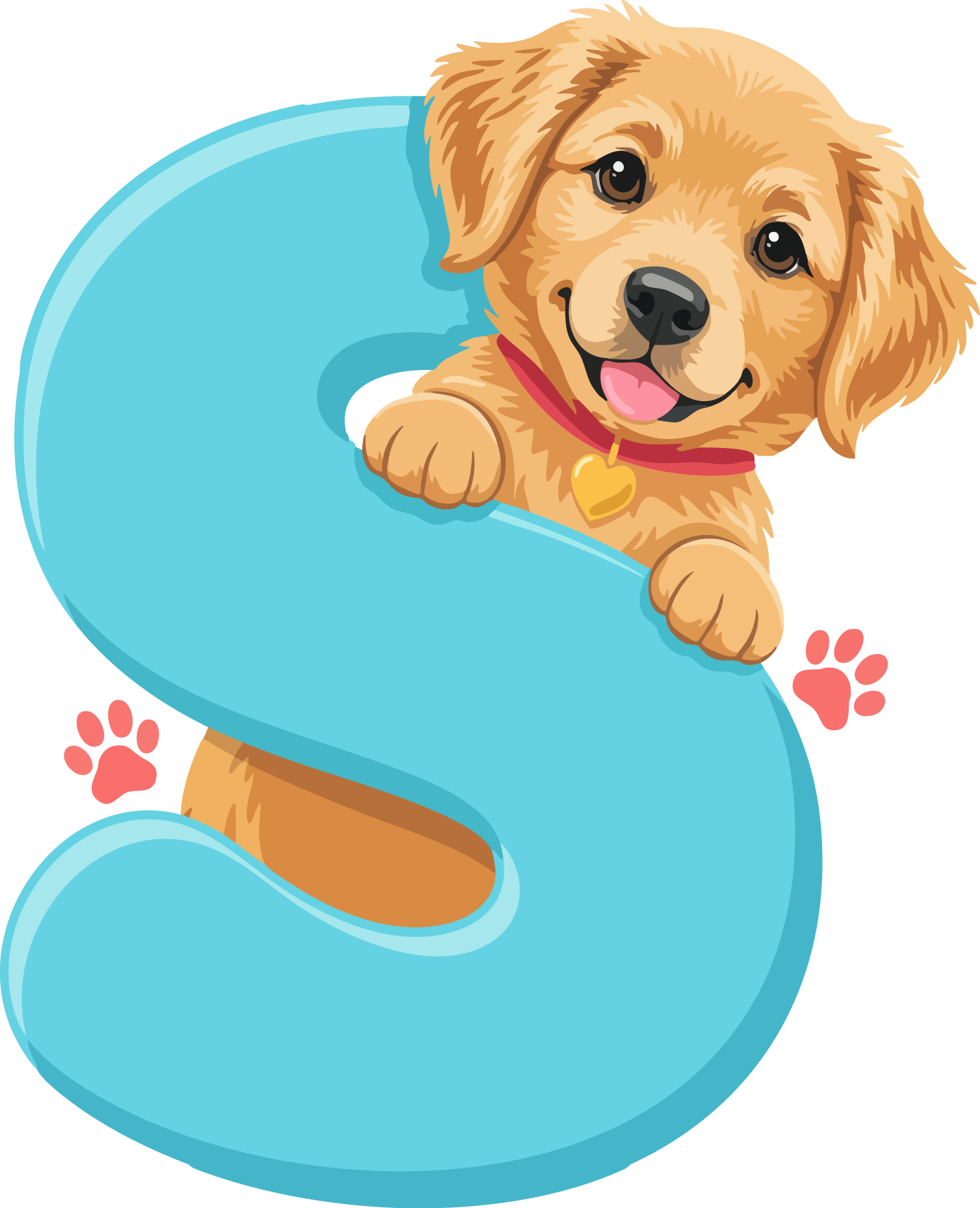 S Dog Theme Clip Art Alphabet PNG