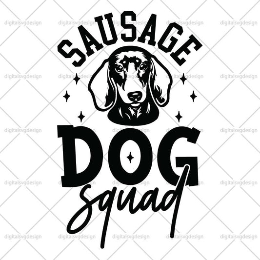 Sausage Dog Squad SVG