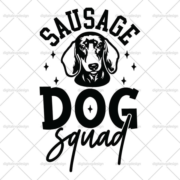 Sausage Dog Squad SVG