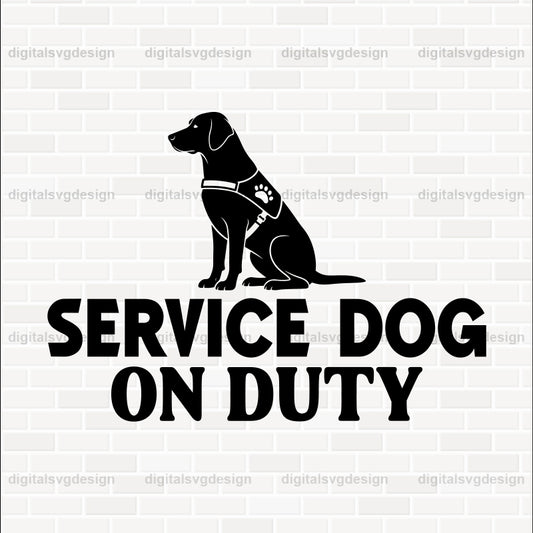Service Dog On Duty SVG