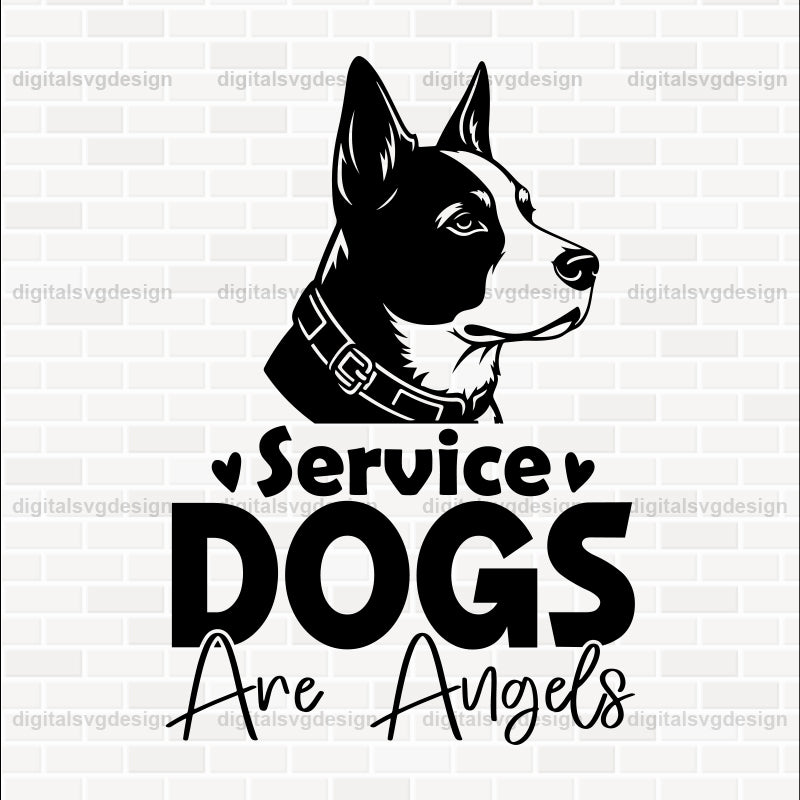 Service Dogs Are Angels SVG