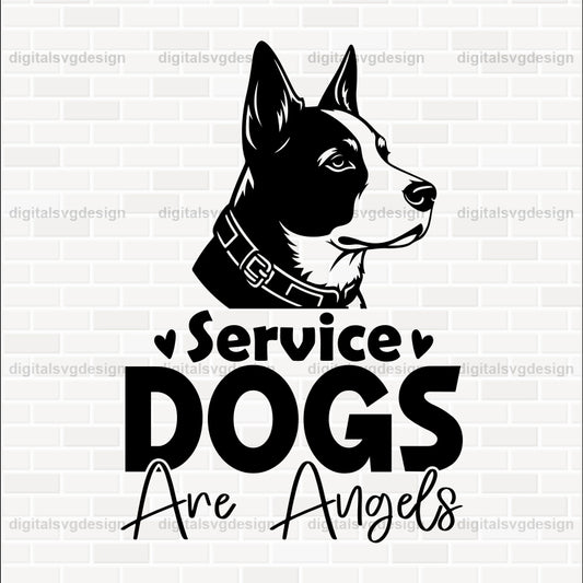 Service Dogs Are Angels SVG