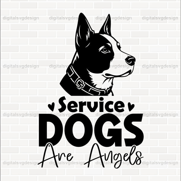Service Dogs Are Angels SVG