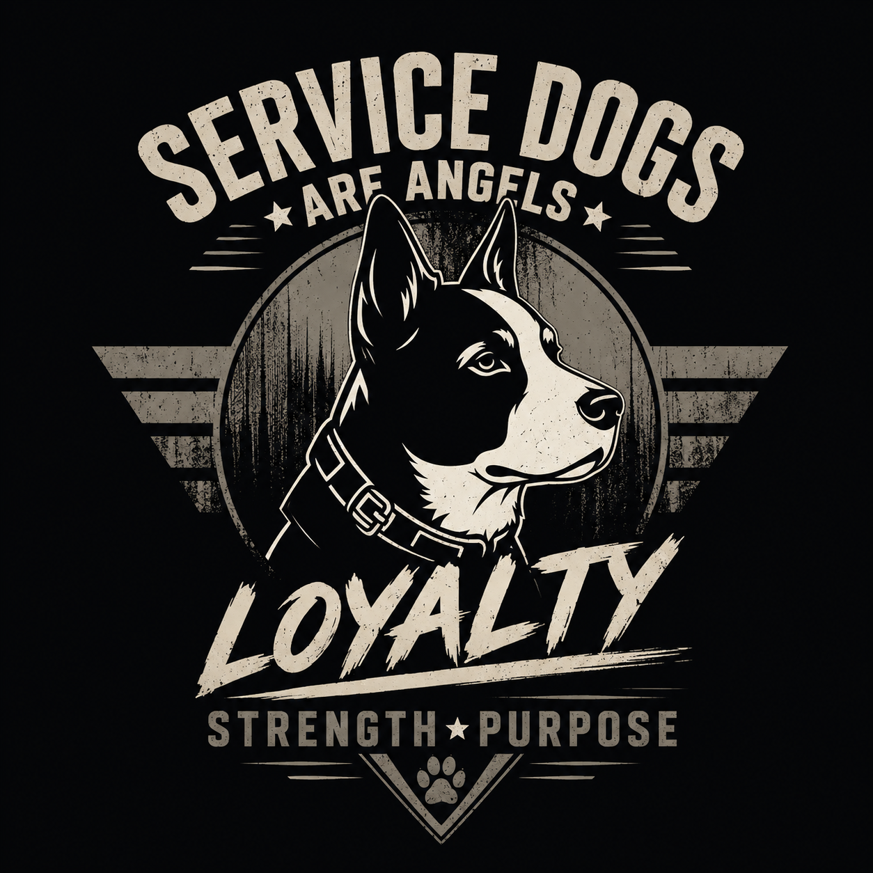 Service Dogs Are Angles T-shirt Design