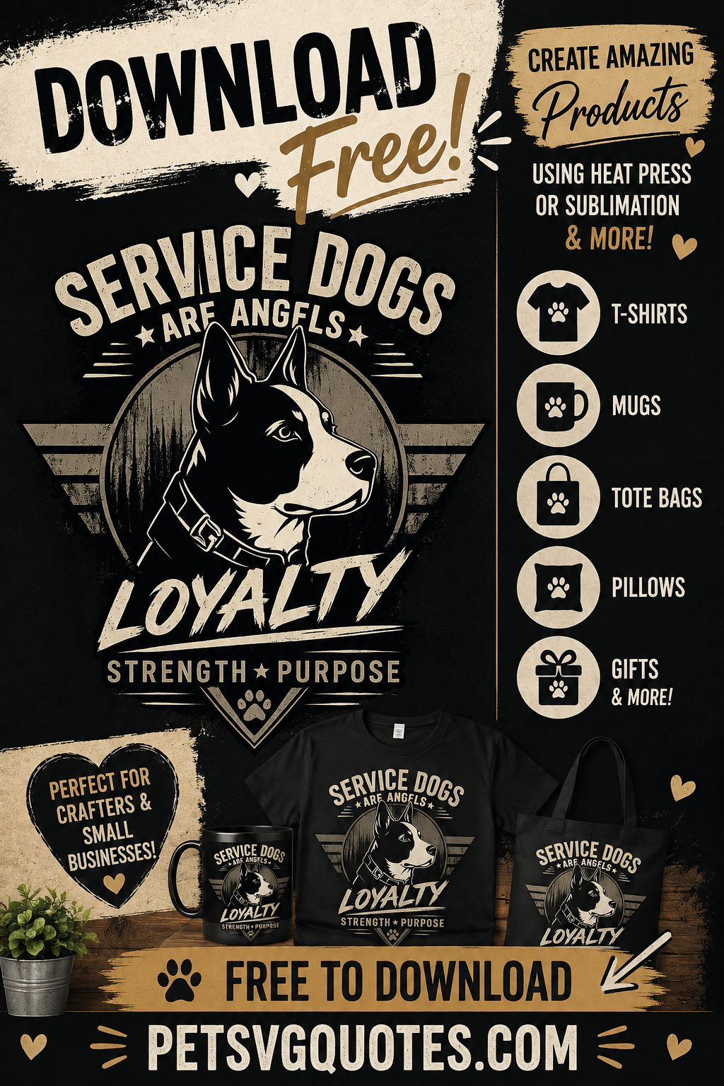 Service Dogs Are Angles T-shirt Design