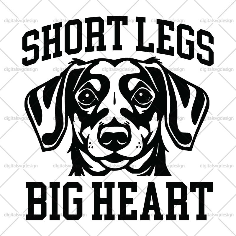 Short Legs Big Heart SVG
