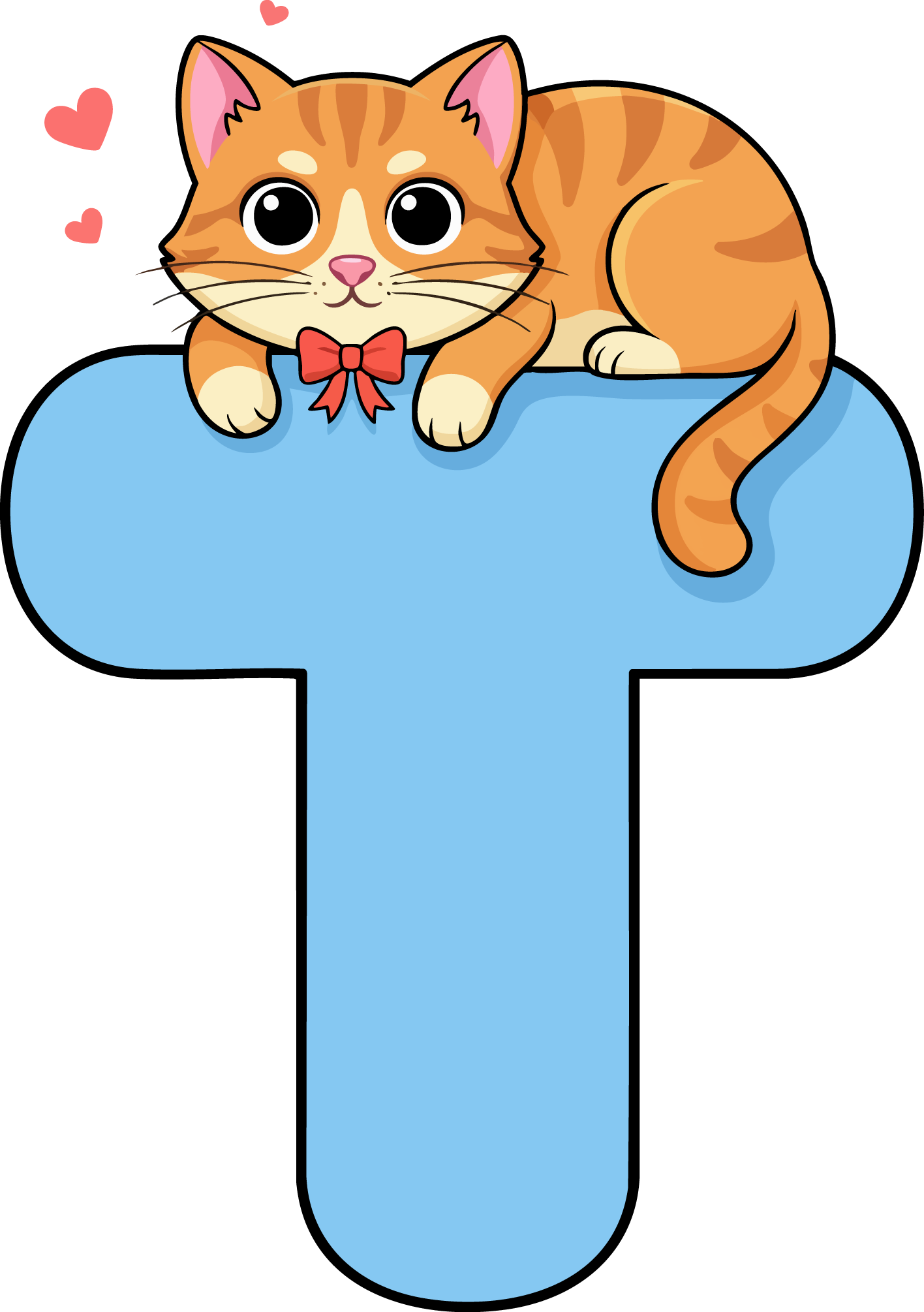 T Cat Theme Clip Art Alphabet PNG