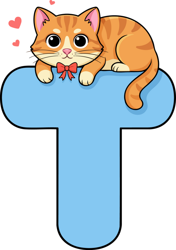 T Cat Theme Clip Art Alphabet PNG