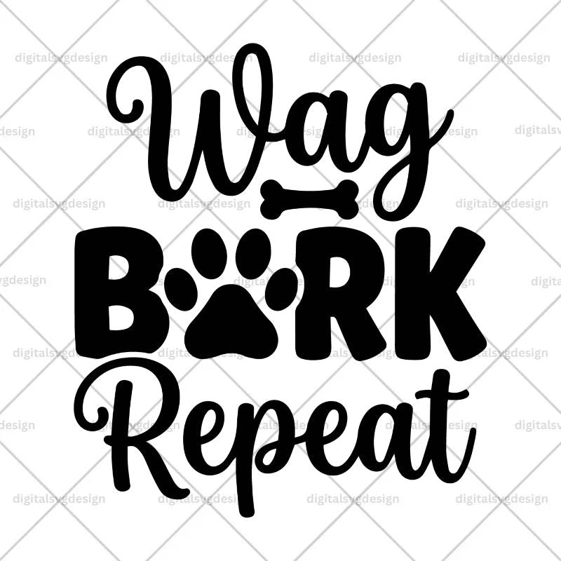 Wag Bark Repeat SVG