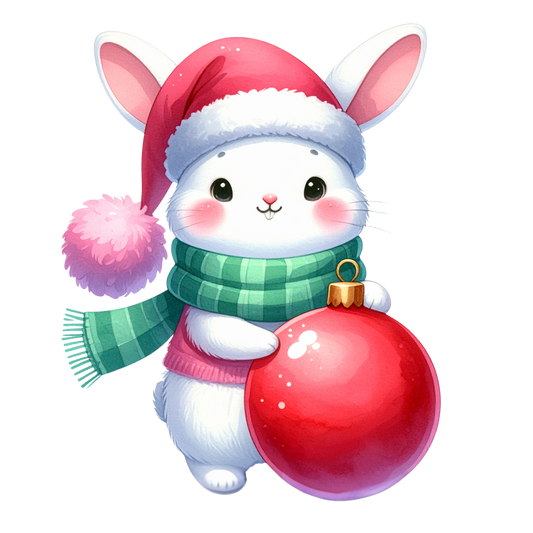 Watercolor Christmas Animals Clipart PNG 10