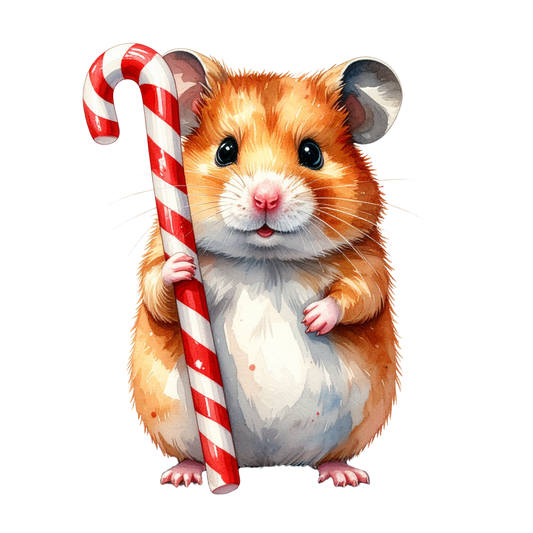 Watercolor Christmas Animals Clipart PNG 11