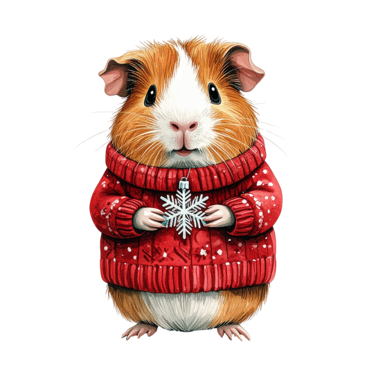 Watercolor Christmas Animals Clipart PNG 12