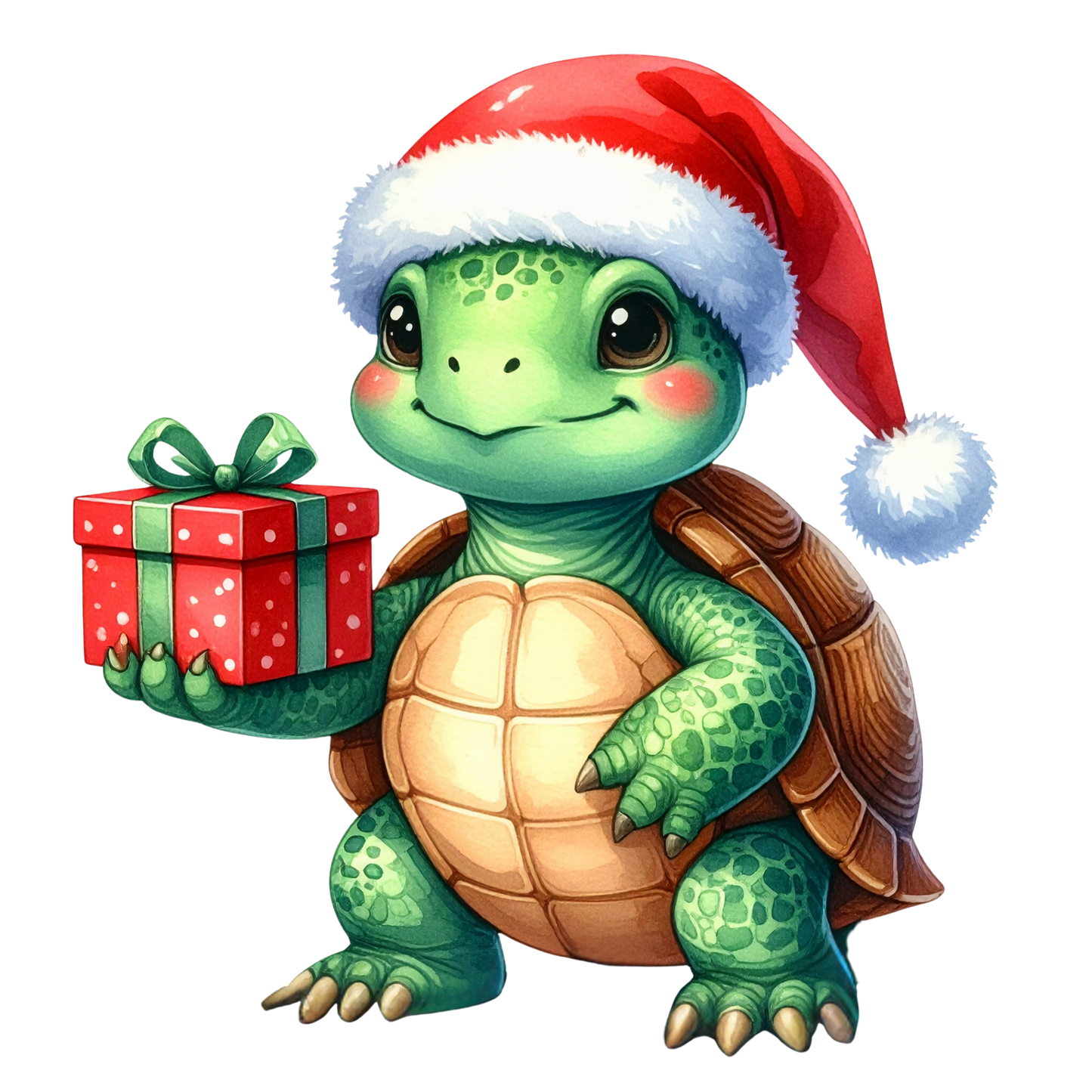 Watercolor Christmas Animals Clipart PNG 13