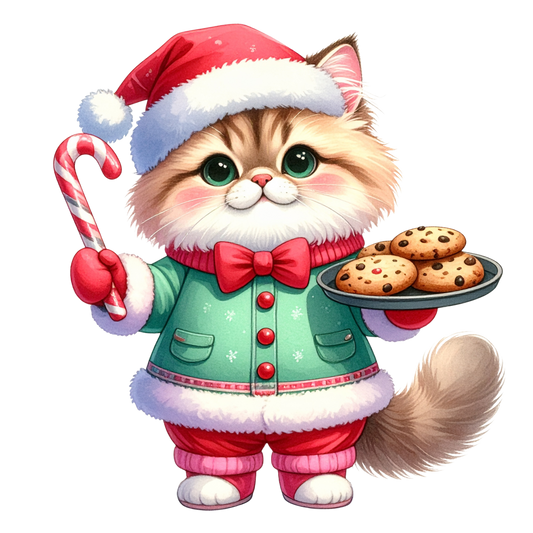 Watercolor Christmas Animals Clipart PNG 7