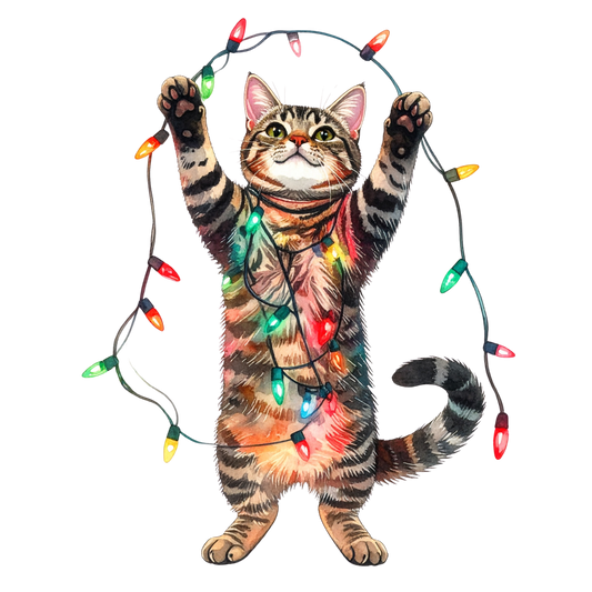 Watercolor Christmas Animals Clipart PNG 8