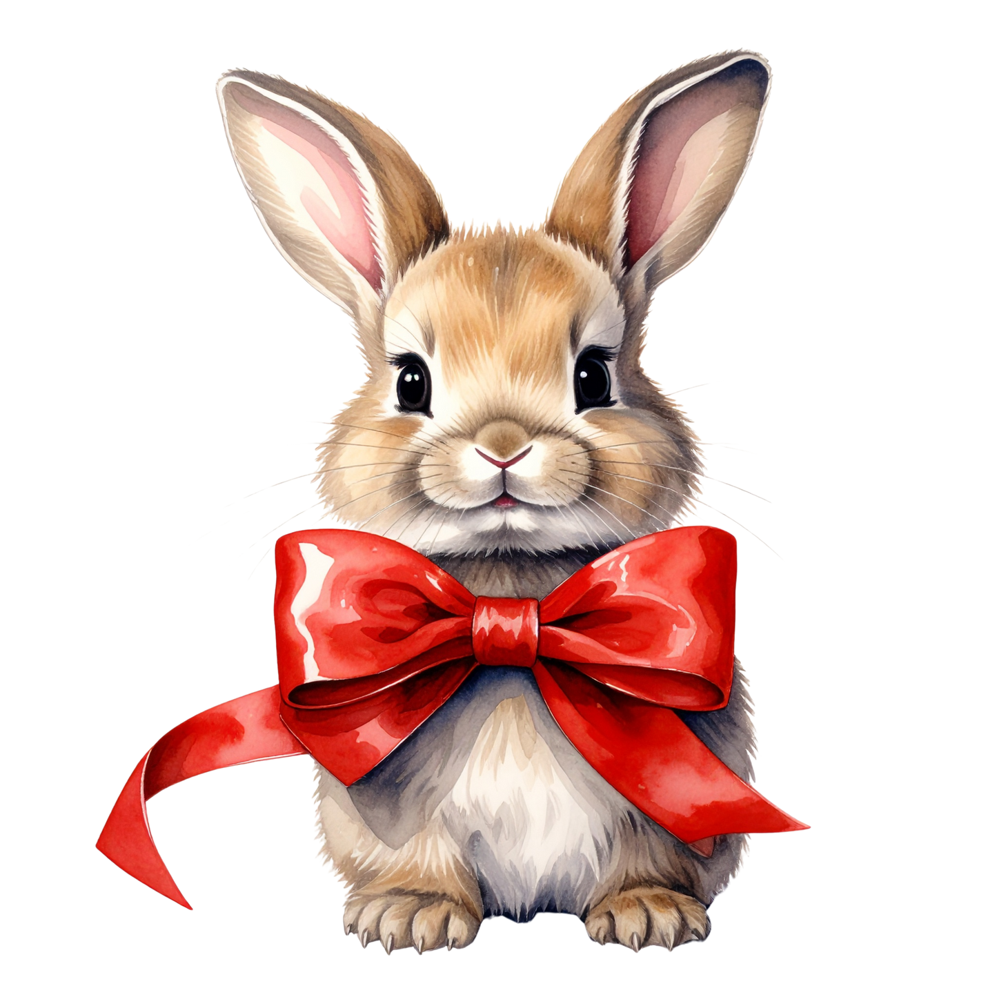 Watercolor Christmas Animals Clipart PNG 9