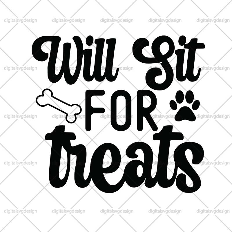 Will Sit For Treats SVG