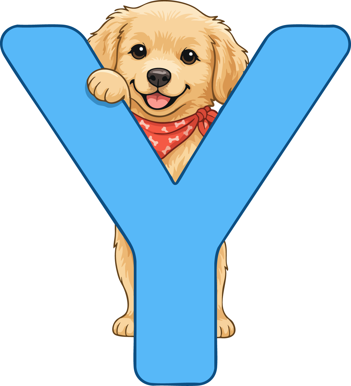 Y Dog Theme Clip Art Alphabet PNG