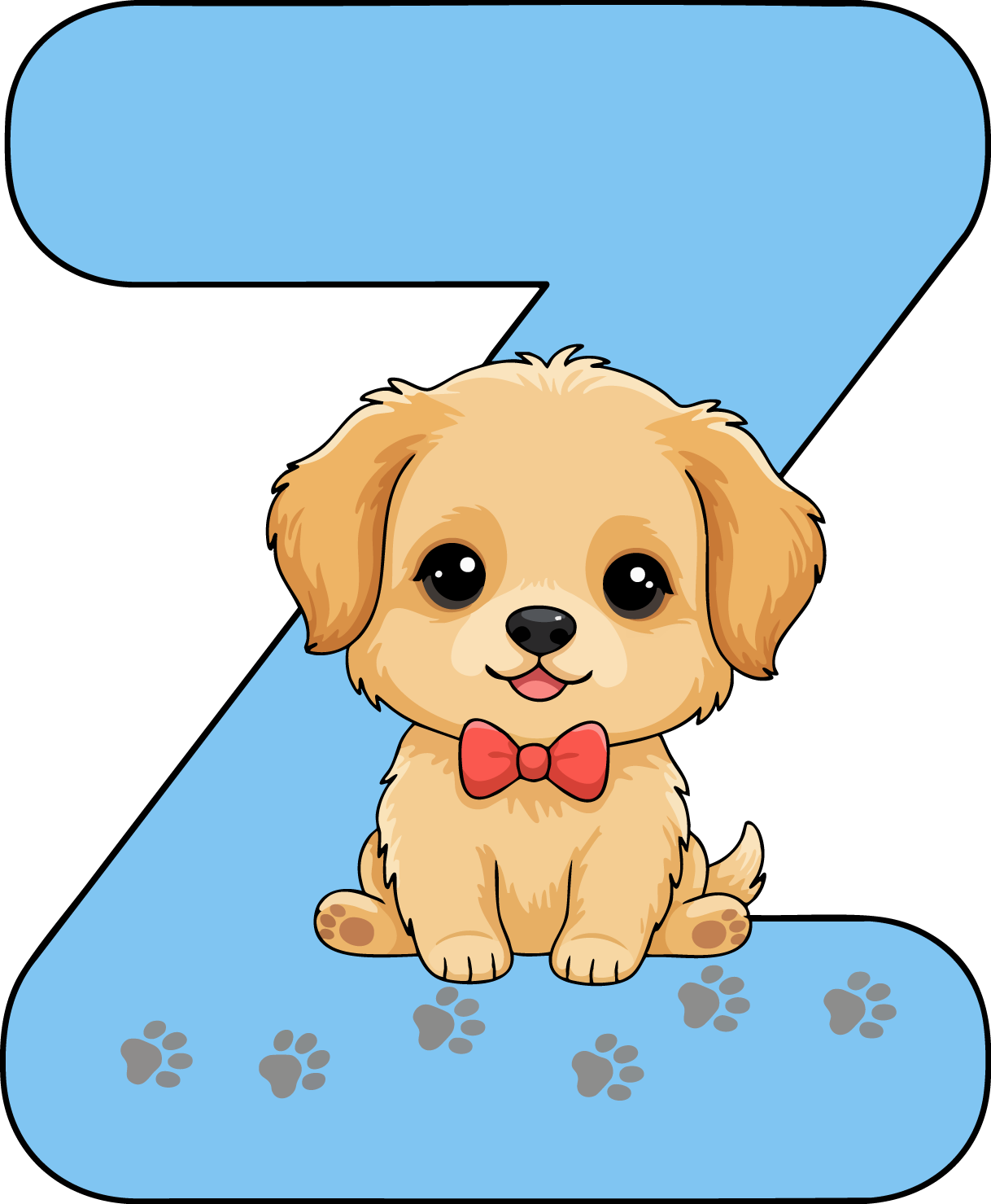 Z Dog Theme Clip Art Alphabet PNG